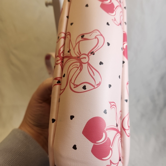 Betsey Johnson Luv Betsey Pink Bows Cherries Heart Shoulder/Crossbody Handbag - Picture 5 of 9